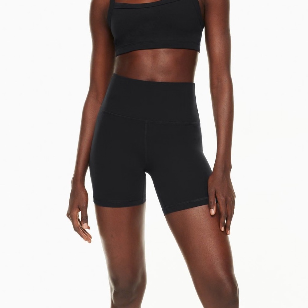 Aritzia TNA Butter Hi-Rise 5" Workout Shorts in Black